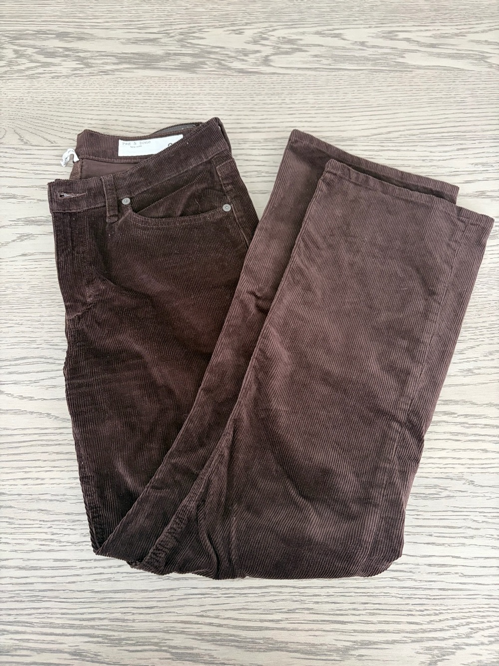 rag & bone Brown Corduroy Boot-Cut Jeans